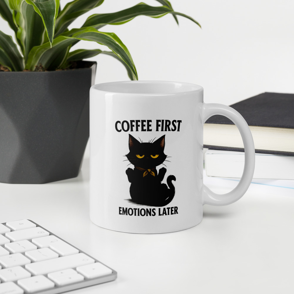 Bruno mindfulness mug white - motivational office accessories