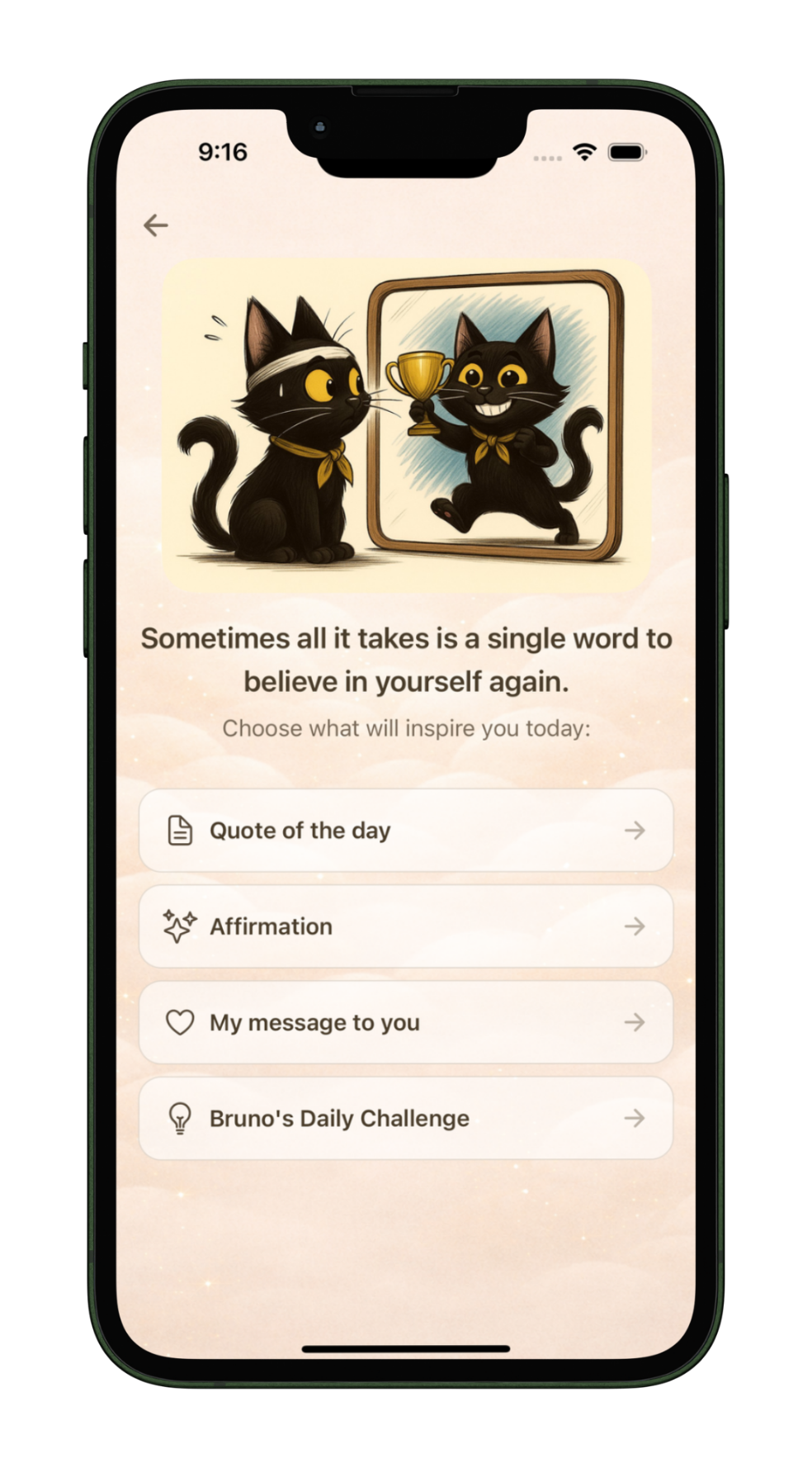 Morning inspiration — quotes, affirmations and challenges from Bruno