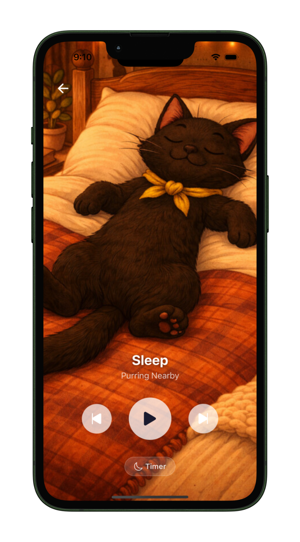 Sleep sounds — purring nearby